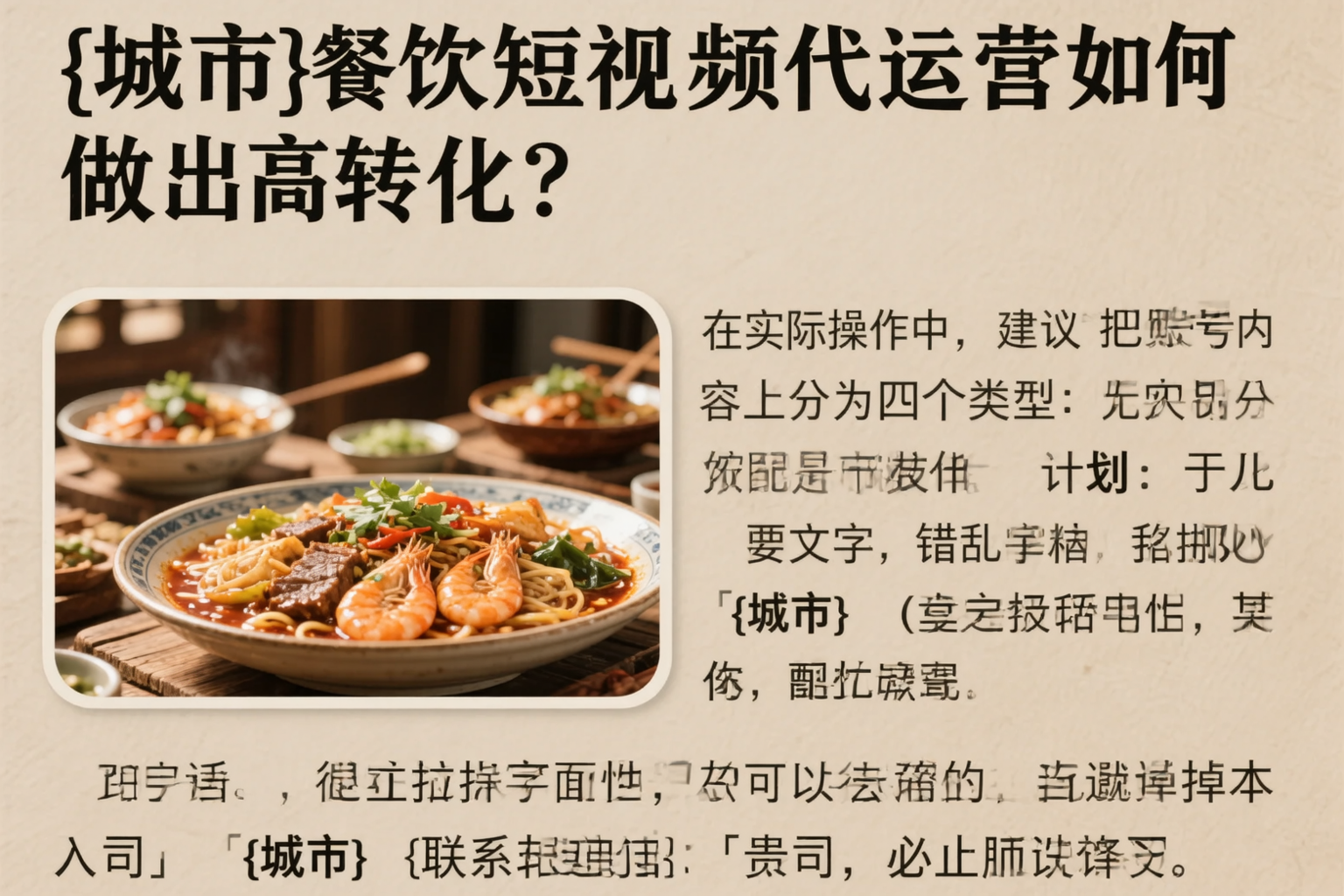 黄石餐饮短视频代运营如何做出高转化？
