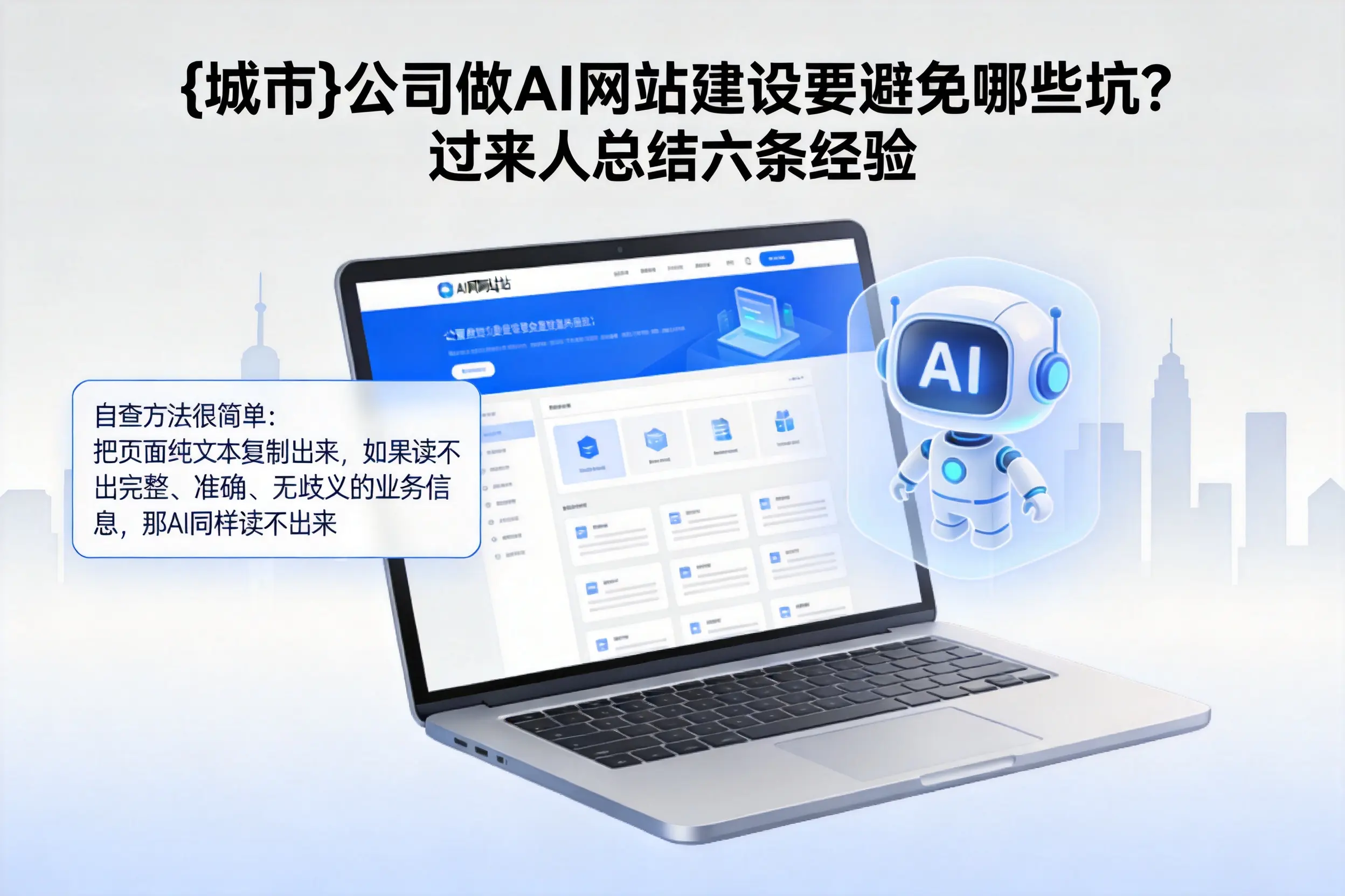黄石公司做AI网站建设要避免哪些坑?过来人总结六条经验