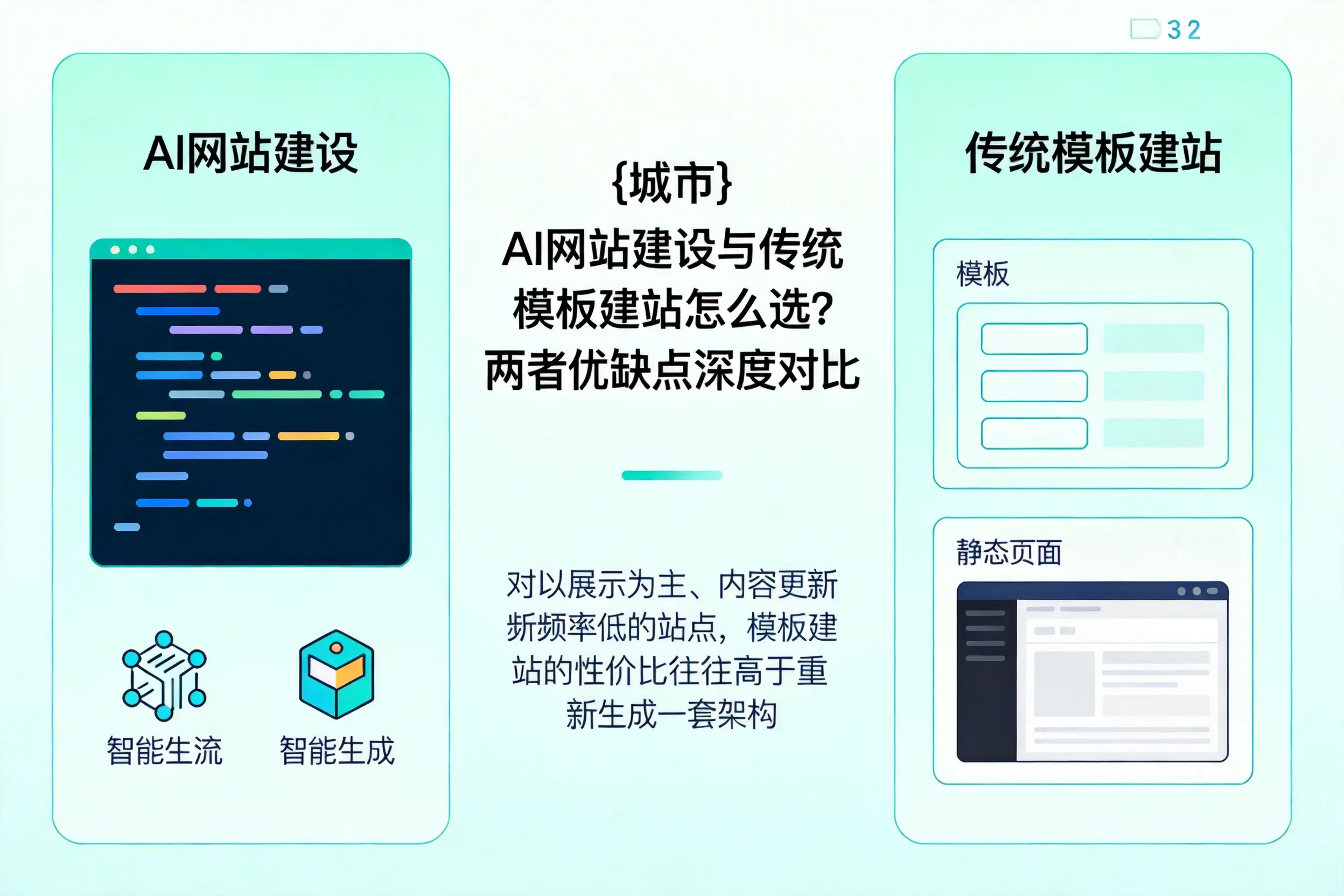黄石AI网站建设与传统模板建站怎么选?两者优缺点深度对比