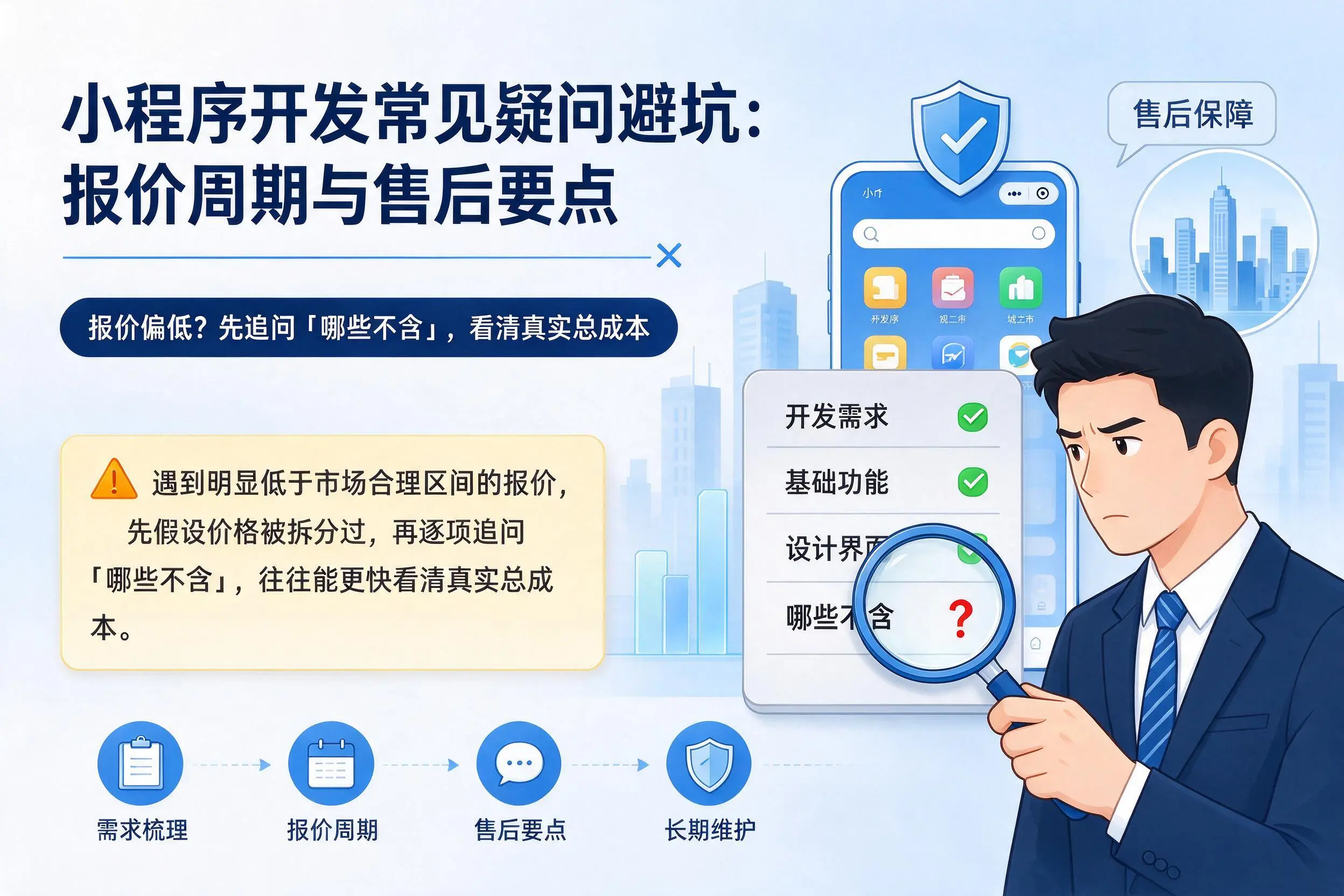 黄石小程序开发常见疑问避坑:报价周期与售后要点