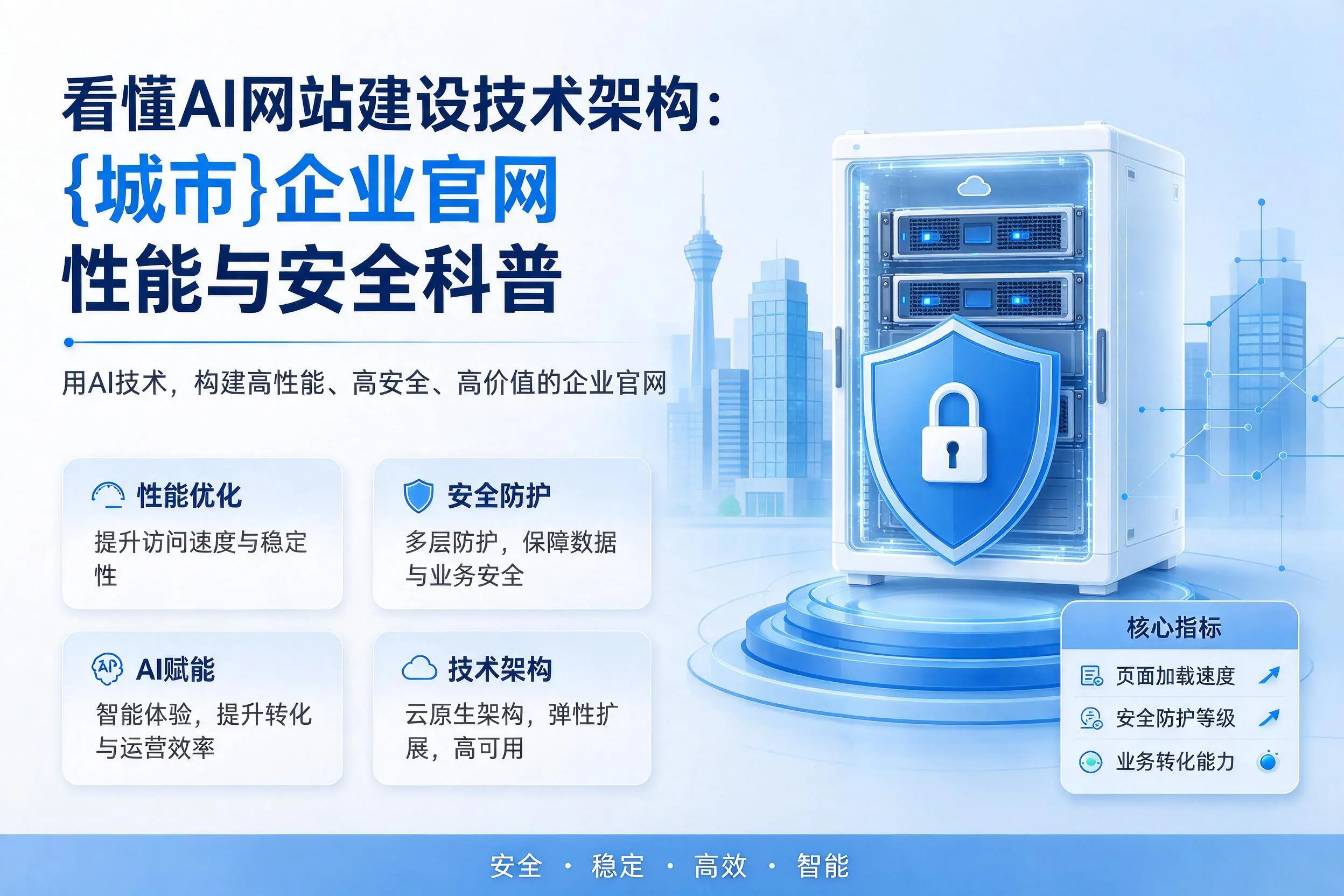 看懂AI网站建设技术架构：黄石企业官网性能与安全科普