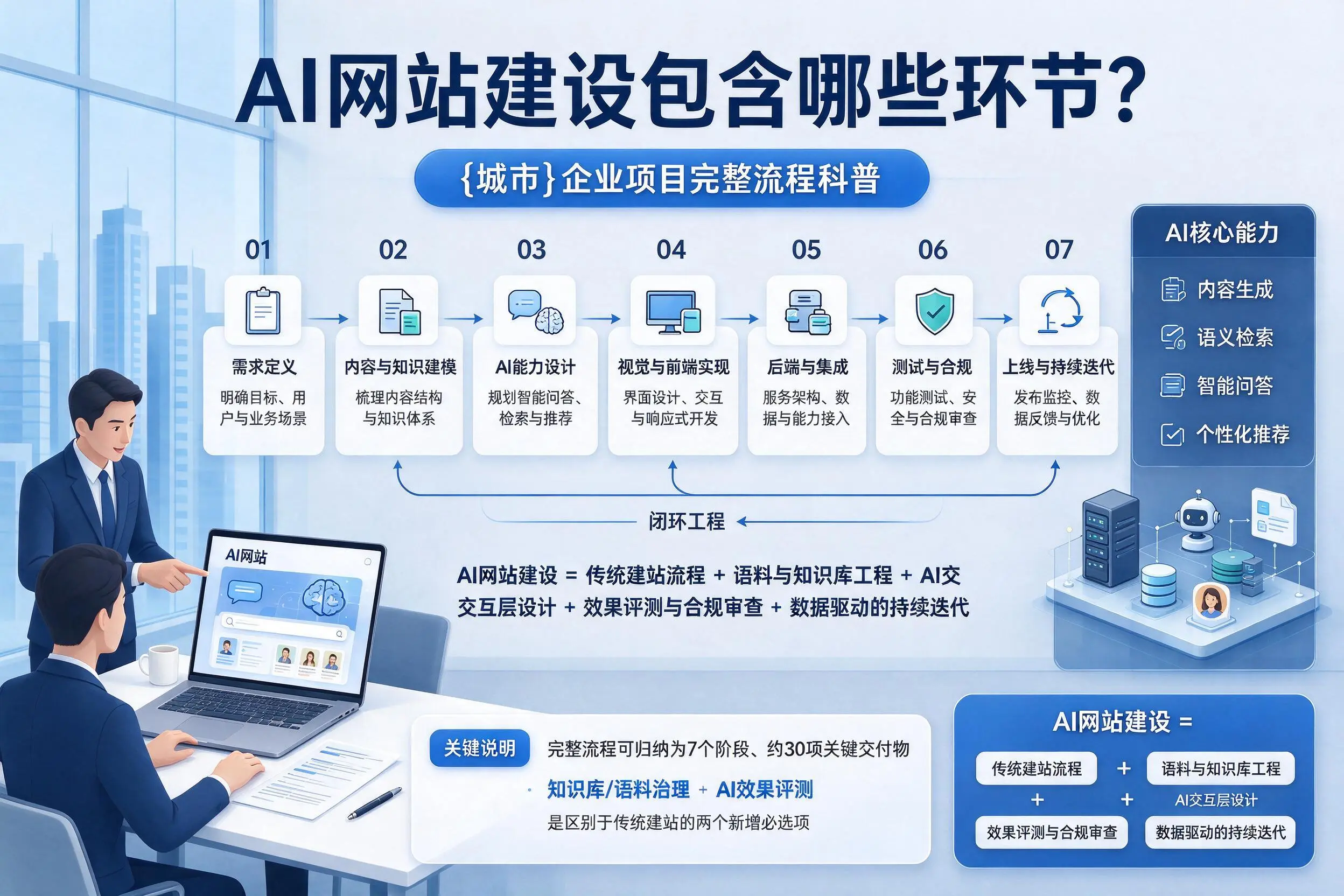 AI网站建设包含哪些环节？黄石企业项目完整流程科普