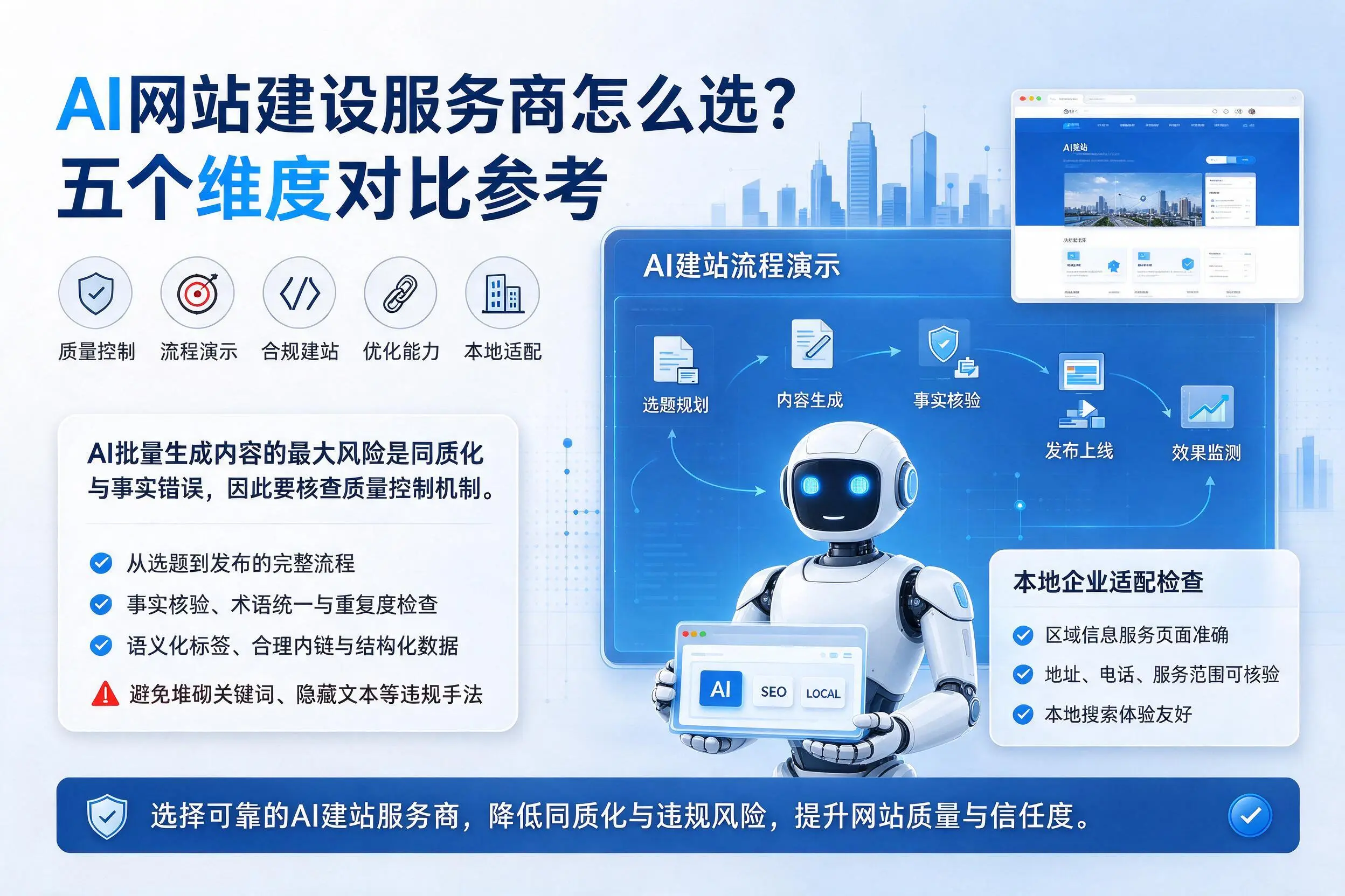 黄石AI网站建设服务商怎么选？五个维度对比参考