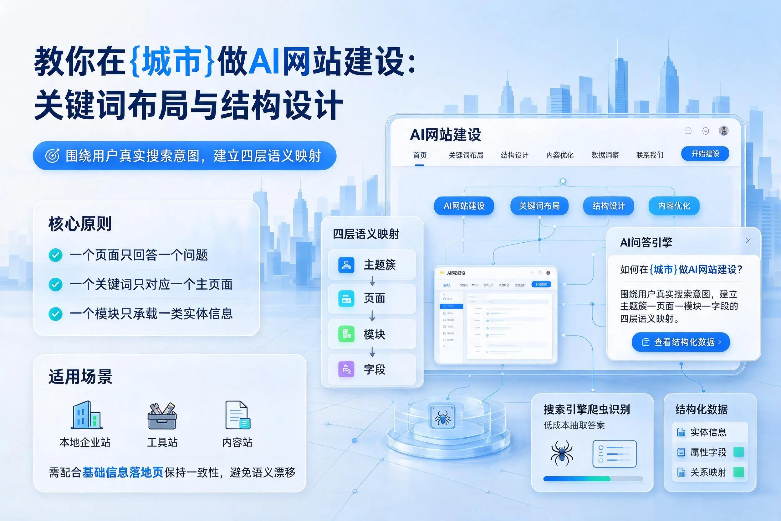 教你在黄石做AI网站建设：关键词布局与结构设计